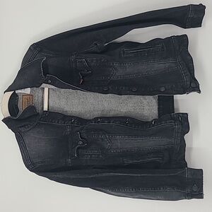 Levis black denim jeans jacket women's size large